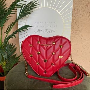 Karl Lagerfeld Heart Crossbody EUC